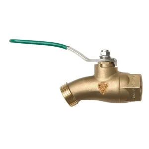 Ball Valve Hose Bib No-Kink 3/4" FIP Lead-Free