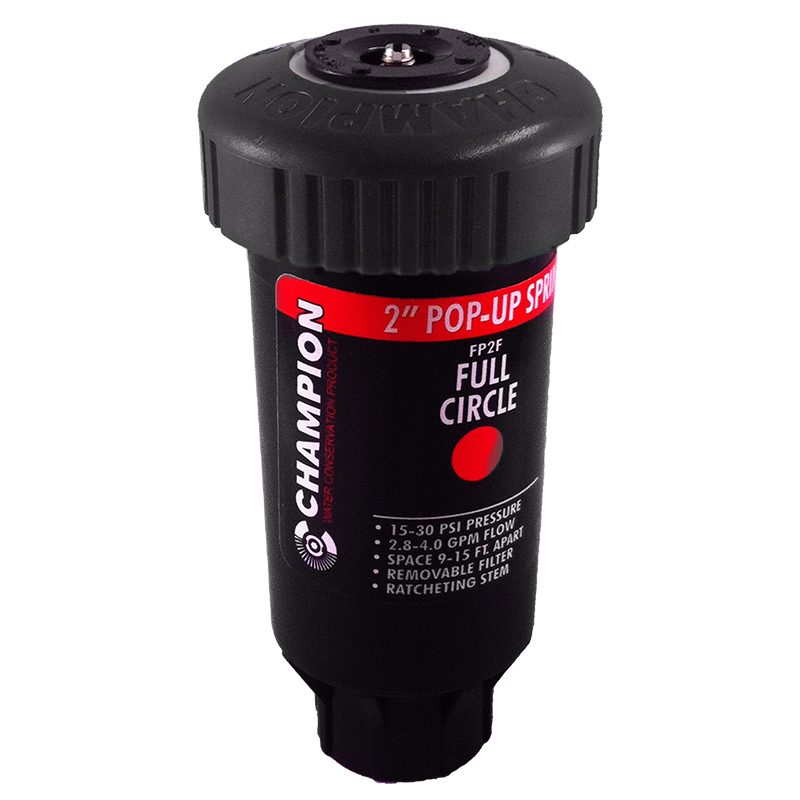 2" Plastic Pop-Up Sprinkler with 15' Full Nozzle