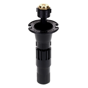 Pressure Regulated Plastic Sprinkler Pop-Up Body with 15' 3Q Brass Nozzle