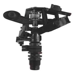 Plastic Adjustable Impulse Sprinkler 1/2" MPT with Precision Arm- Carded